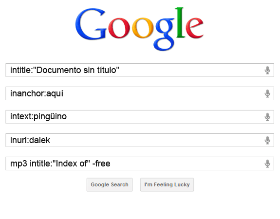 Busquedas google por lugar de página