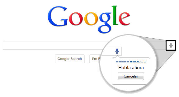 Búsqueda por voz en google