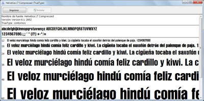 Pantalla Instalacion Fuentes en W7