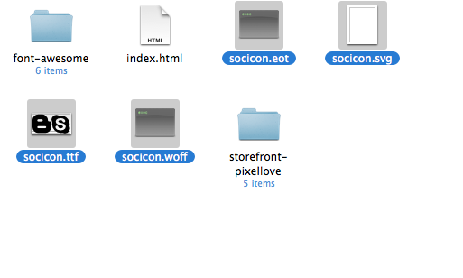 Fonts de Perfect Icons